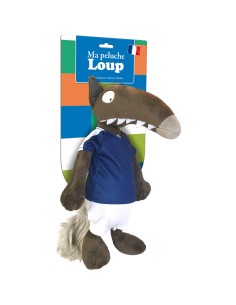 La peluche loup foot - Auzou