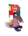 Ma peluche loup habillée - Marinière et jean - Auzou