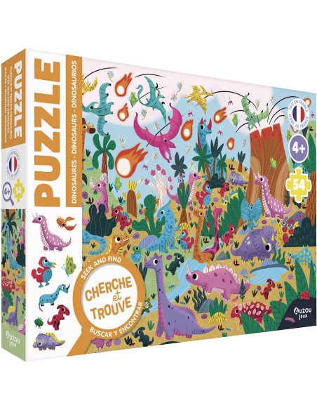 Puzzle cherche et trouve - Les dinosaures - Auzou