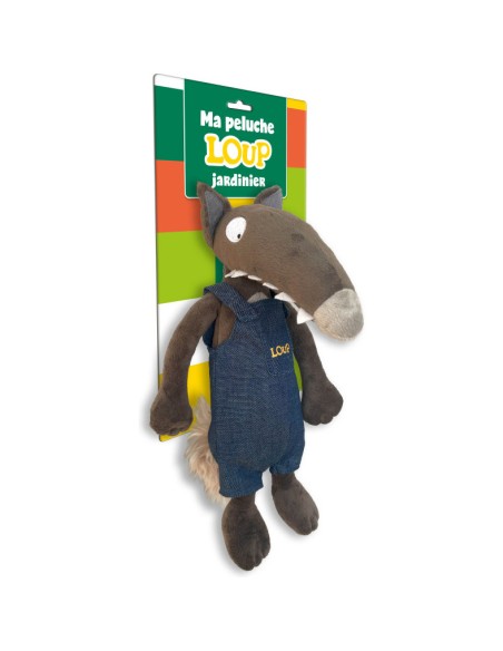 Ma peluche loup jardinier - Auzou