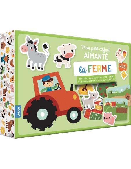 Mon petit coffret aimanté - La ferme - Auzou