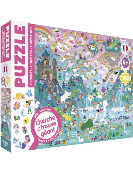 Puzzle cherche et trouve - Licornes - Auzou