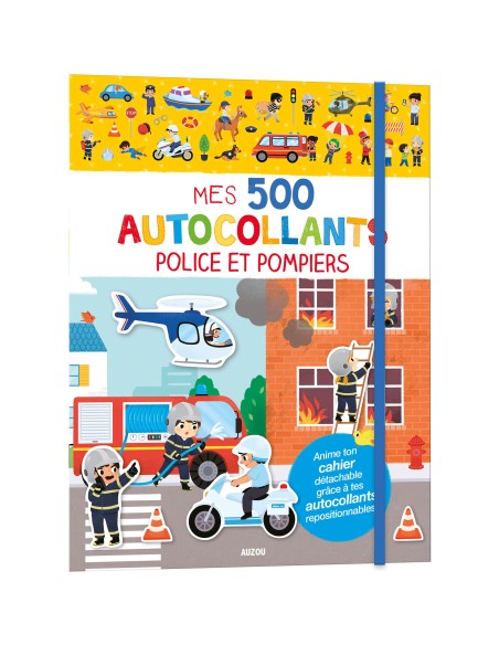 500 autocollants - Police et pompiers - Auzou