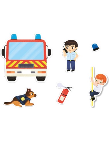 500 autocollants - Police et pompiers - Auzou