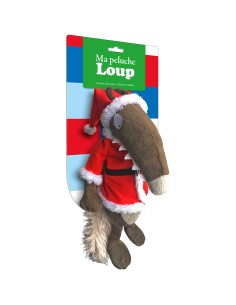 Ma peluche loup habillée - Noel - Auzou
