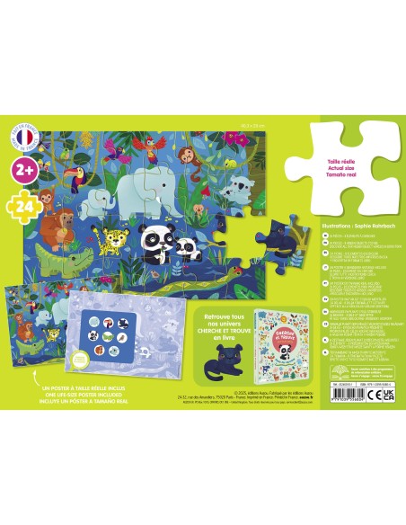 Puzzle cherche et trouve des tout-petits - Les animaux - Auzou