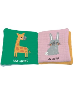 Mon premier livre tissu en lange - les animaux - Auzou 2