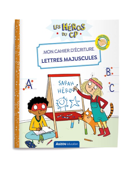 Les héros du cp - Mon cahier d'écriture - Lettres majuscules - Auzou