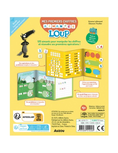Mes premiers chiffres aimantés Loup - Auzou
