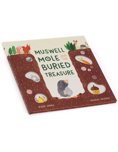 Jellycat Peluche Muswell Mole and the Buried Treasure Book