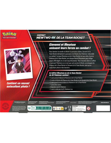 Coffret Mewtwo-ex Team Rocket Juin25 - Pokemon Coffret Mewtwo-ex Team Rocket Juin25 - Pokemon