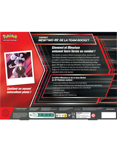 Coffret Mewtwo-ex Team Rocket Juin25 - Pokemon
