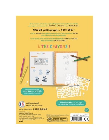 Je dessine pas à pas avec le griffographe - Dans la jungle - Auzou