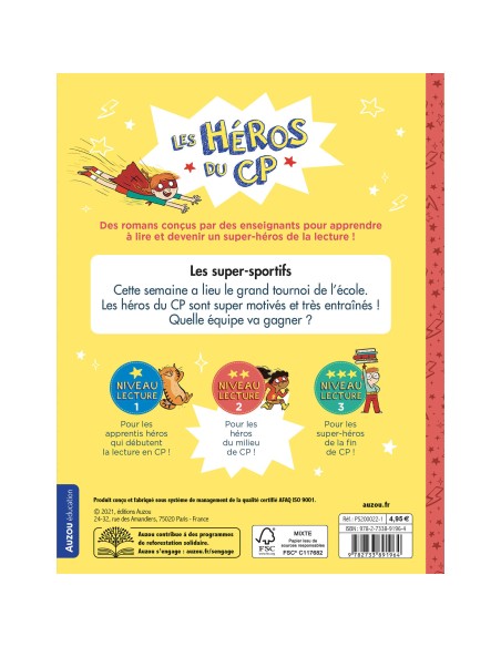 Les héros du cp niveau 2 – les super-sportifs - Auzou