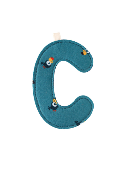 C lettre en tissu