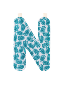 N lettre en tissu