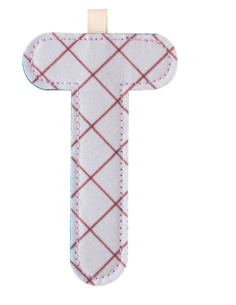 T lettre en tissu