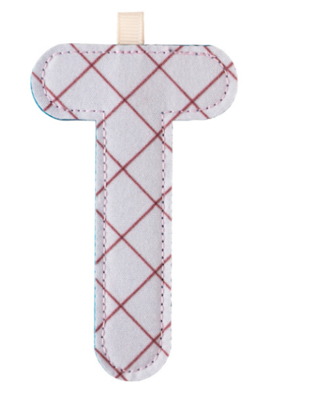 T lettre en tissu
