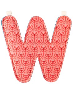 W lettre en tissu