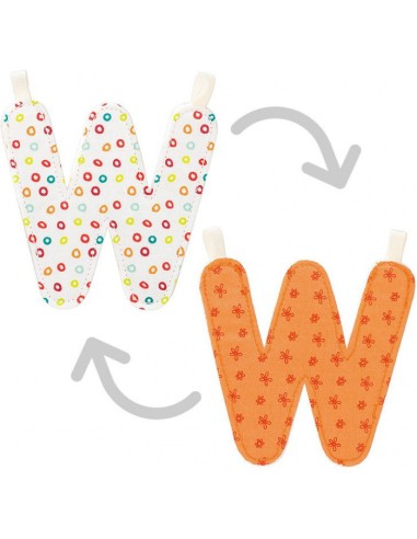 W lettre en tissu