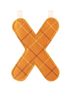 X lettre en tissu 2