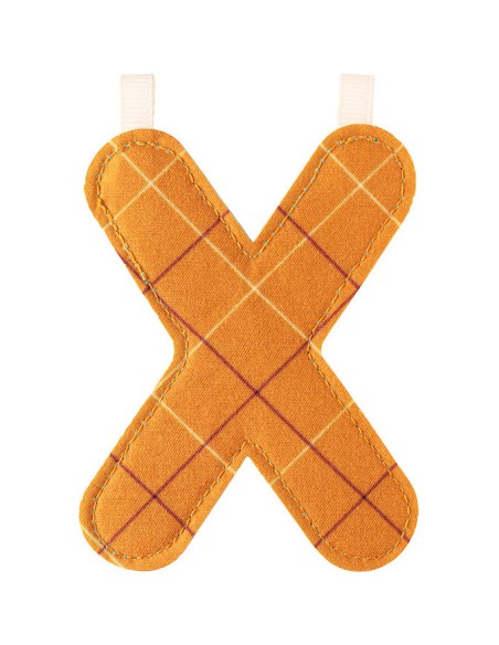 X lettre en tissu