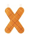 X lettre en tissu