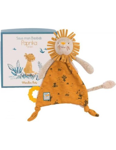 Countreur de lion avec porte-tétine - couette - Sous mon Baobab - Moulin Roty