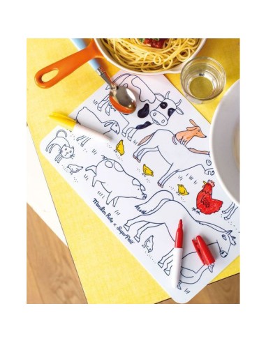 Mini set à colorier et 4 feutres Aujourd'hui c'est Mercredi - Moulin Roty