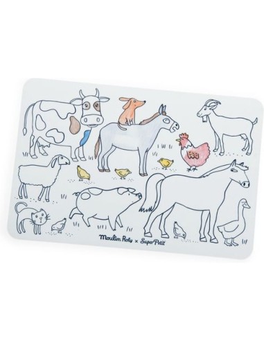 Mini set à colorier et 4 feutres Aujourd'hui c'est Mercredi - Moulin Roty