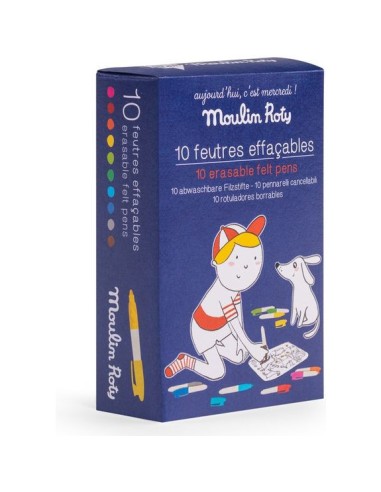 10 feutres effaçable Super Petit - Moulin Roty