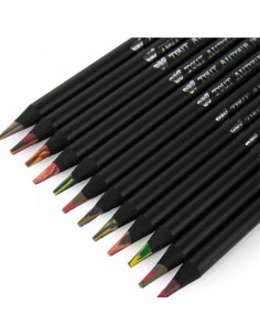 12 crayons de couleur multicolores Tout Autour du Monde - Moulin Roty 2