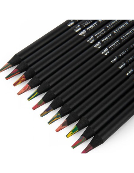 12 crayons de couleur multicolores Tout Autour du Monde - Moulin Roty