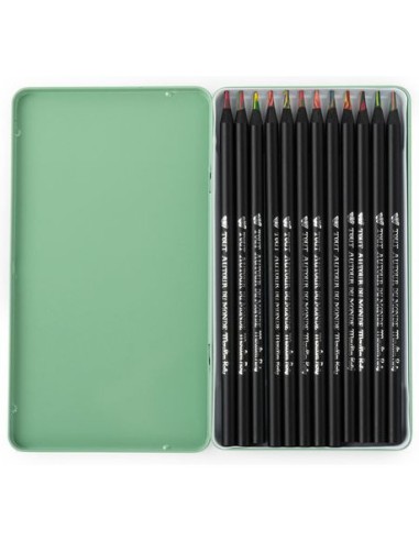 12 crayons de couleur multicolores Tout Autour du Monde - Moulin Roty