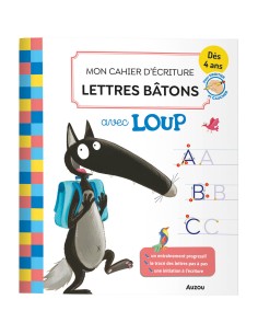 Mon cahier d'écriture lettres bâtons avec loup - Auzou