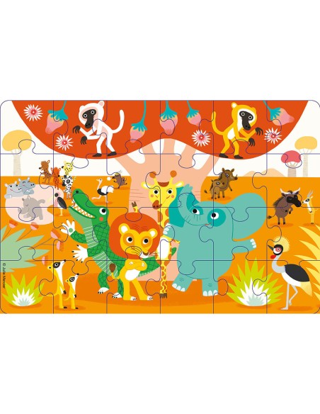 P'tits jeux de puzzles - Bienvenue dans la savane ! - Auzou