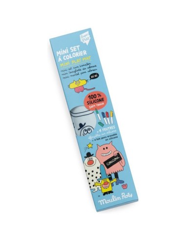 Mini set à colorier et 4 feutres Les Schmouks - Moulin Roty