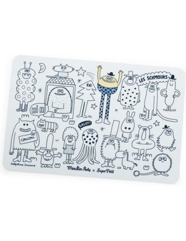 Mini set à colorier et 4 feutres Les Schmouks - Moulin Roty