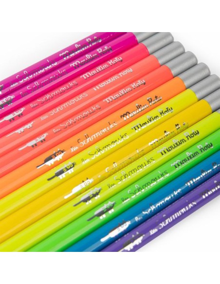 12 crayons de couleur Néon Les Schmouks - Papeterie - Moulin Roty