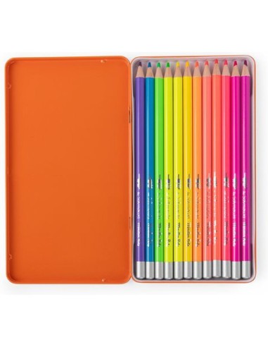 12 crayons de couleur Néon Les Schmouks - Papeterie - Moulin Roty