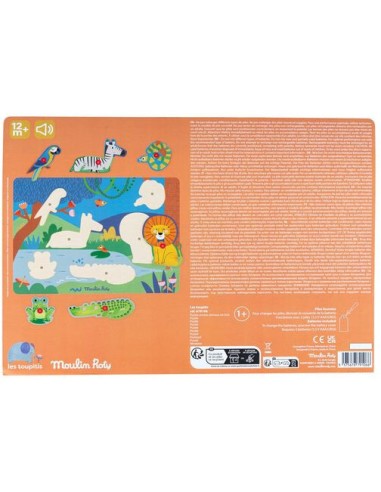 Puzzle sonore animaux en bois Les toupitis - Moulin Roty