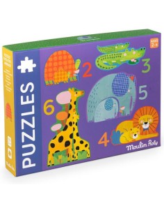 Puzzles évolutifs animaux Les Toupitis - Moulin Roty