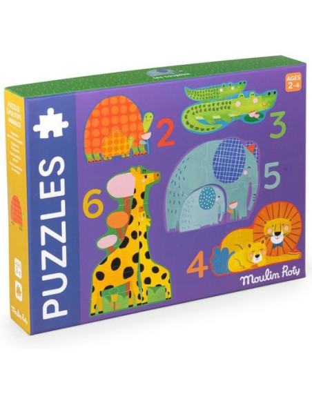 Puzzles évolutifs animaux Les Toupitis - Moulin Roty