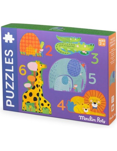Puzzles évolutifs animaux Les Toupitis - Moulin Roty