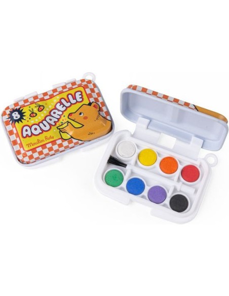 Mini palette aquarelle jaune - Papeterie enfant - Moulin Roty