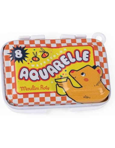 Mini palette aquarelle jaune - Papeterie enfant - Moulin Roty