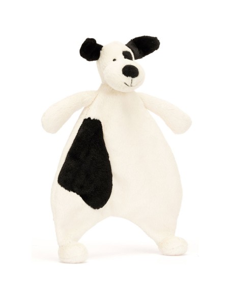 Jellycat Doudou Chien Bashful Black and Cream Puppy Comforter