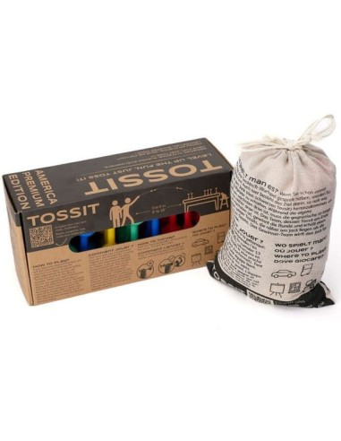 Tossit Pack Famille : Jeu de fléchettes - Rouge-Cyan-Bleu-Jaune