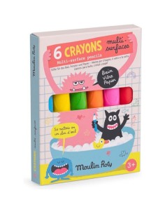 6 crayons multisurfaces Les Schmouks - Papeterie - Les Schmouks - Moulin Roty