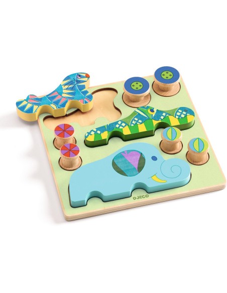 Puzzles relief : puzz & roll bariolo - Djeco